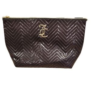 Juicy Couture Cosmetics Travel Bag, Glitter Black , Gold JC Logo, NWOT